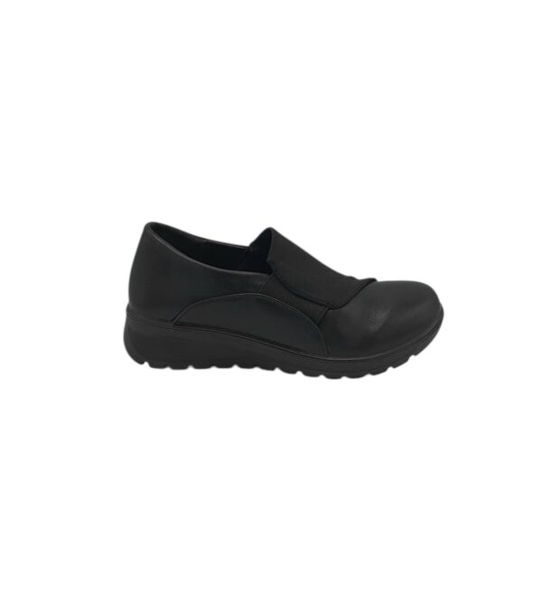 Pantofi dama Go Soft 36, piele, material textil, negru - imagine 1