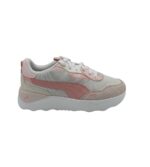 Adidasi dama Puma 40, imitatie de piele, material textil, alb roz