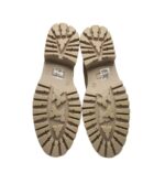 Ghete dama 36, imitatie de piele, material textil, crem - imagine 5