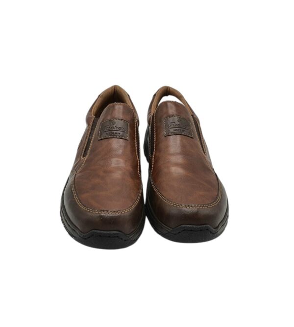 Pantofi barbati Rieker 45, piele, maro negru - imagine 3