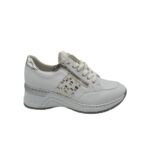 Adidasi dama Rieker , imitatie de piele, alb