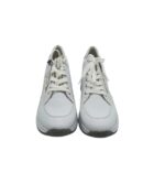 Adidasi dama Rieker , imitatie de piele, alb - imagine 4