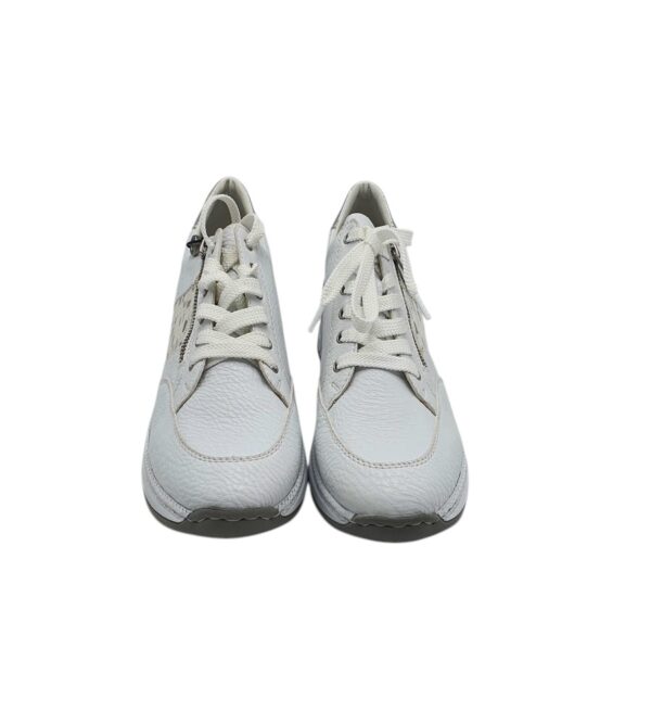 Adidasi dama Rieker , imitatie de piele, alb - imagine 4