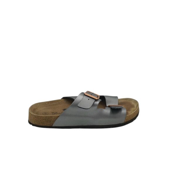 Saboti dama Blue Motion 40, imitatie de piele, gri - imagine 1