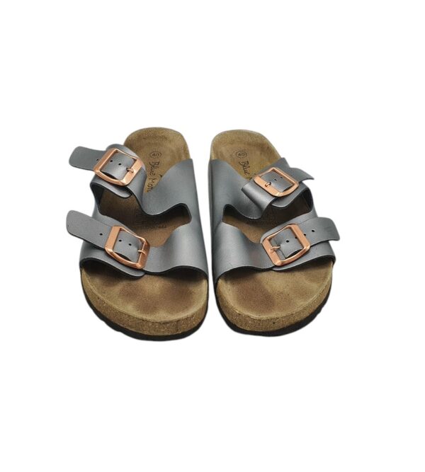 Saboti dama Blue Motion 40, imitatie de piele, gri - imagine 3