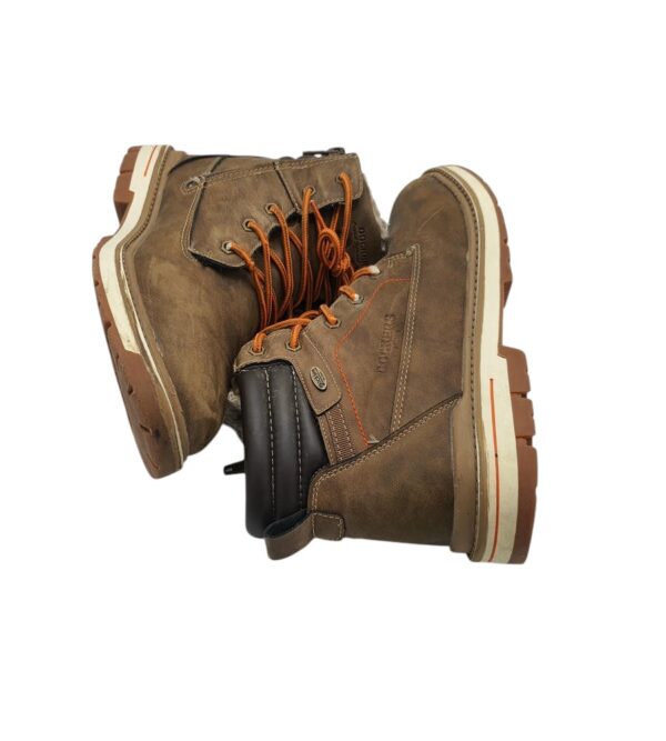 Ghete dama Dockers 37, imitatie de piele, maro, imblanite - imagine 4