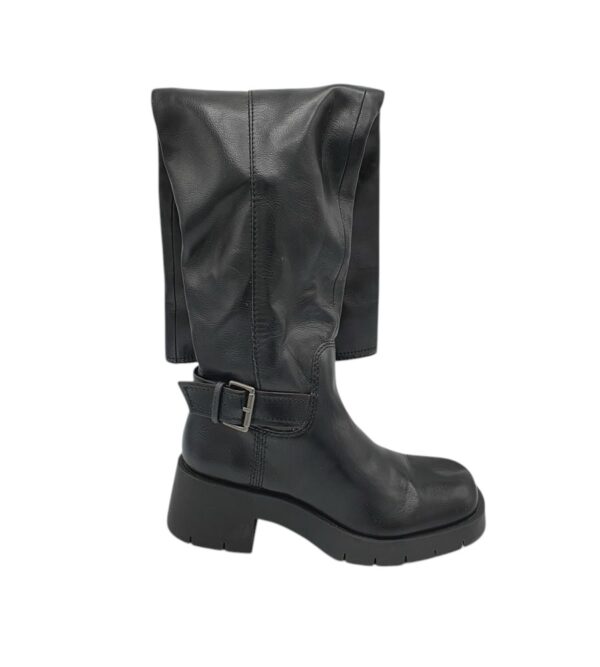 Cizme dama Zara 38, imitatie de piele, negru - imagine 1