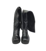 Cizme dama Zara 38, imitatie de piele, negru - imagine 3