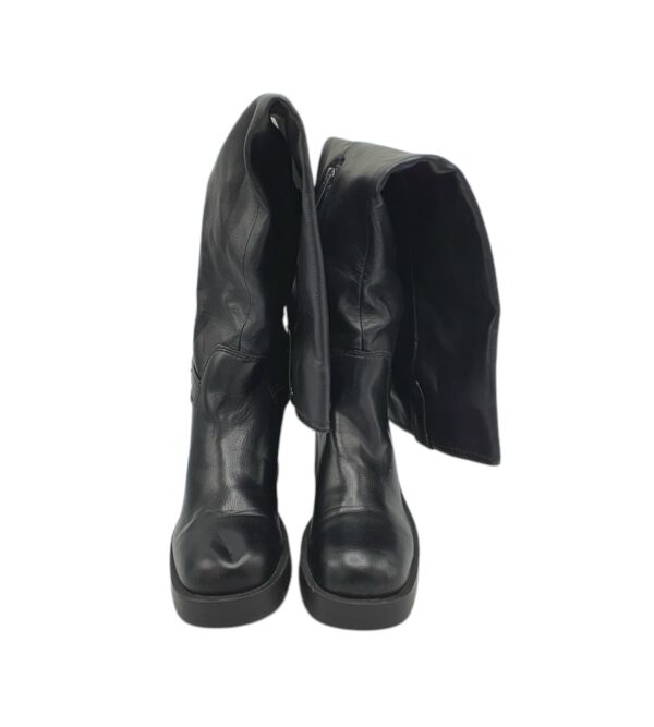 Cizme dama Zara 38, imitatie de piele, negru - imagine 3