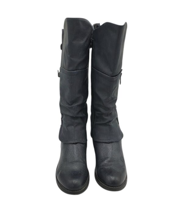 Cizme dama Rieker 38, imitatie de piele, bleumarin - imagine 3