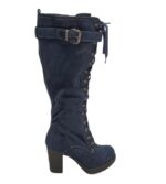 Cizme dama Graceland 40, material textil, albastru
