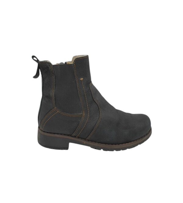 Botine dama 39, piele, negru - imagine 1