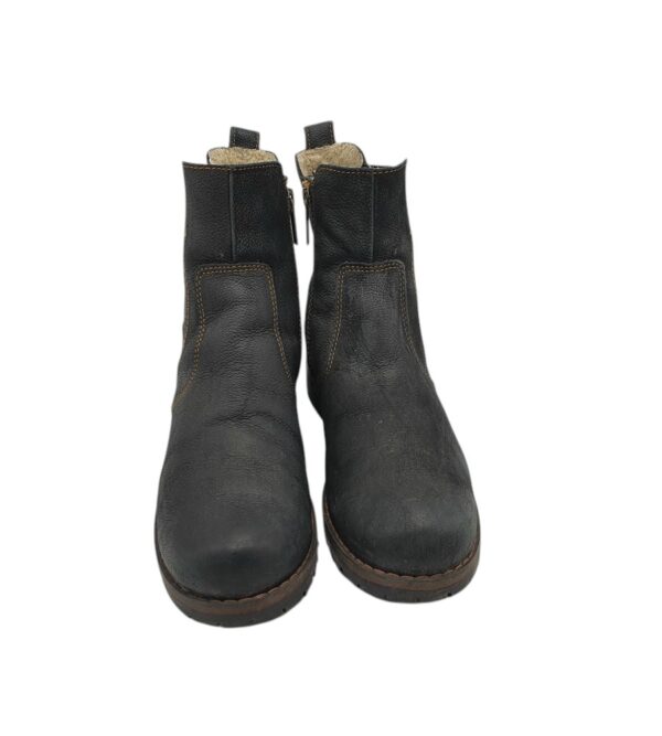 Botine dama 39, piele, negru - imagine 3