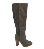 Cizme dama Faith 40, piele, piele intoarsa, gri