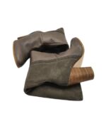 Cizme dama Faith 40, piele, piele intoarsa, gri - imagine 4