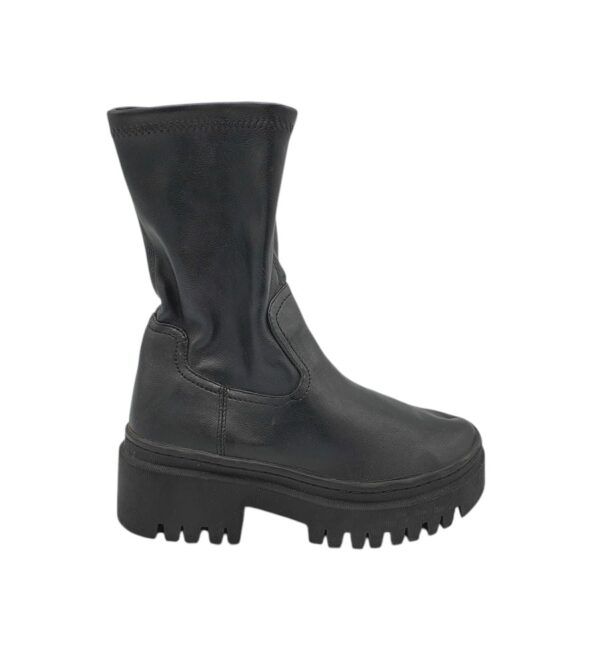 Cizme dama M&S 39, imitatie de piele, negru - imagine 1