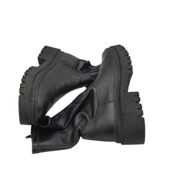 Cizme dama M&S 39, imitatie de piele, negru - imagine 4