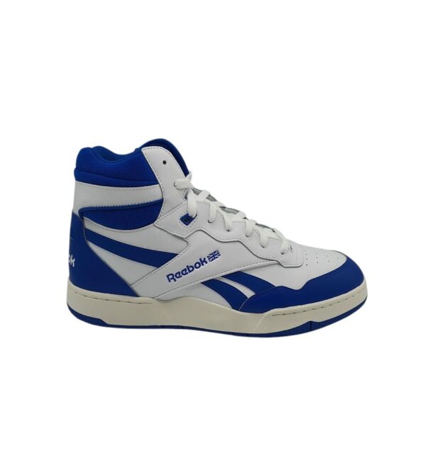Adidasi barbati Reebok BB, piele, material textil, alb albastru - imagine 1