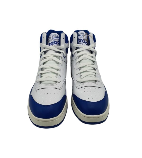 Adidasi barbati Reebok BB, piele, material textil, alb albastru - imagine 3