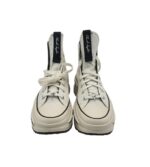 Tenisi dama Converse 41, material textil, alb crem - imagine 3