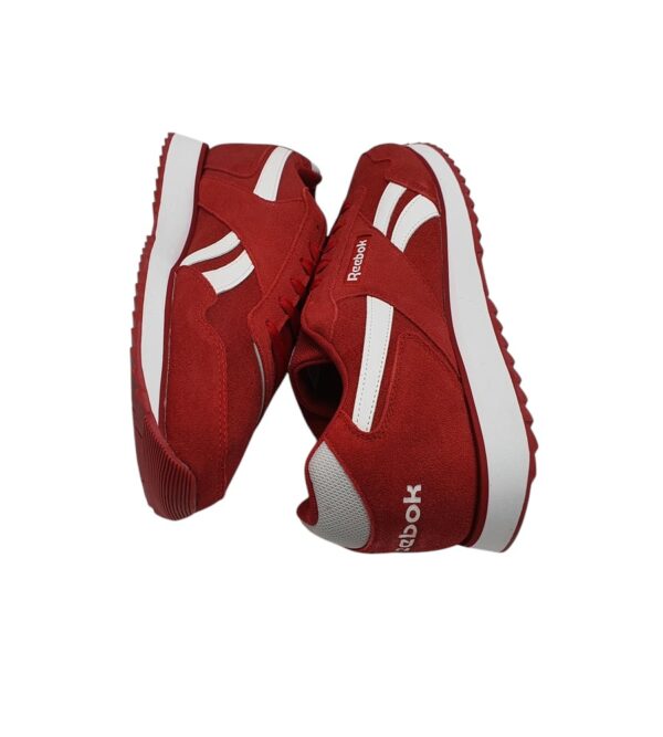 Adidasi barbati Reebok Glide Ripple 45.5, piele intoarsa, imitatie de piele, rosu alb - imagine 4