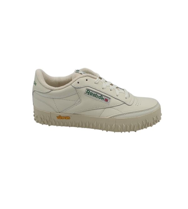 Adidasi barbati Reebok Club C Vibram 41, piele, imitatie de piele, crem - imagine 1