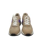 Adidasi dama Polo, material textil, imitatie de piele, bej - imagine 3