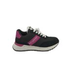 Adidasi dama Polo, material textil, imitatie de piele, negru