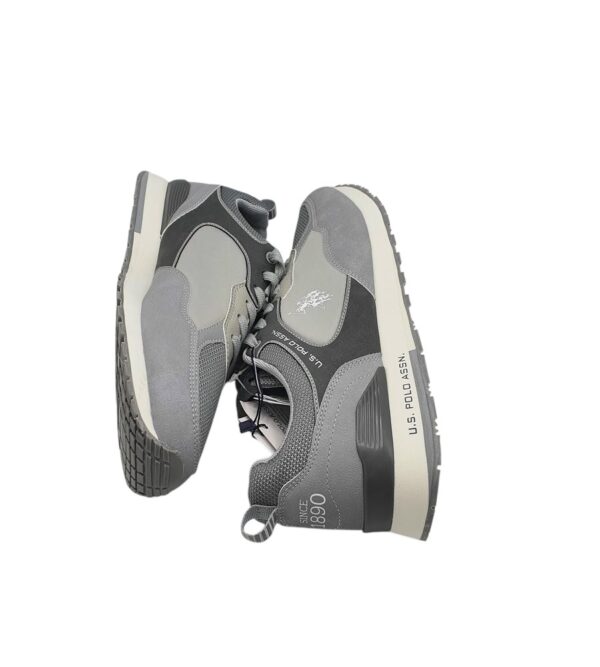 Adidasi barbati U.S. Polo Assn 43, imitatie de piele, material textil, gri - imagine 4