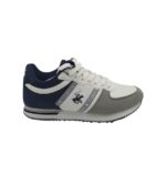 Adidasi barbati Polo 45, imitatie de piele, material textil, alb gri bleumarin
