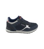 Adidasi barbati Polo , imitatie de piele, material textil, bleumarin