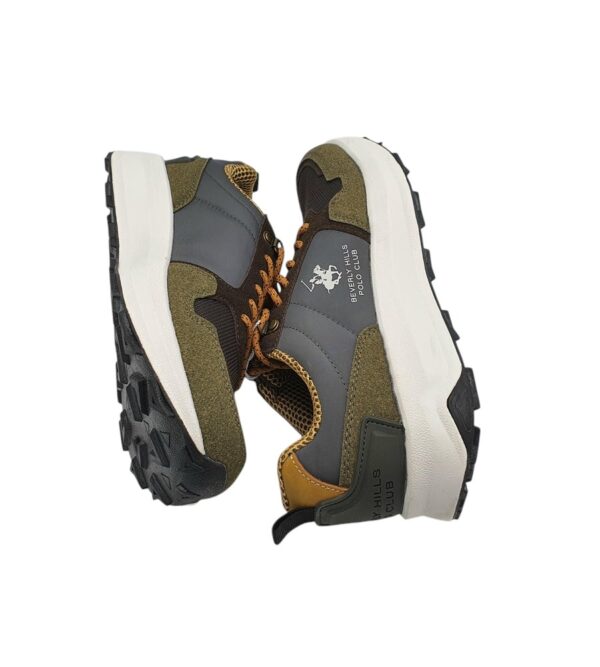 Adidasi barbati Polo 41 , material textil, imitatie de piele, kaki - imagine 4