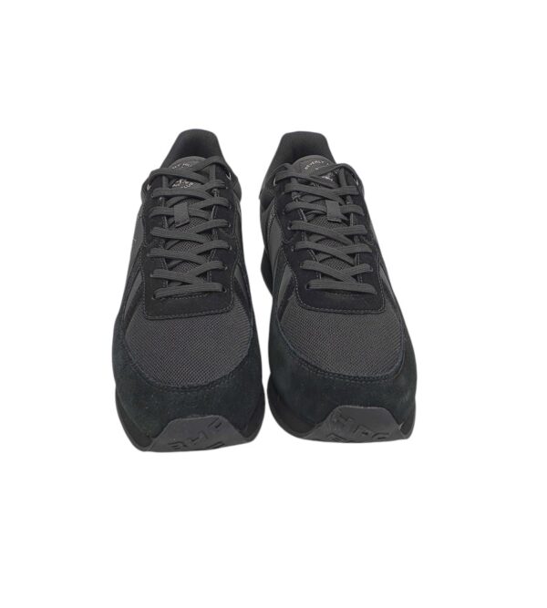 Adidasi barbati Polo 46, imitatie de piele, material textil, negru gri - imagine 3