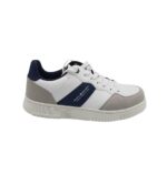 Adidasi barbati Polo 43, imitatie de piele, alb gri bleumarin