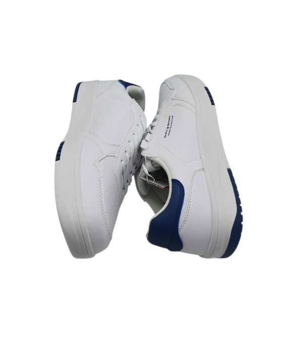 Adidasi barbati Polo 43, imitatie de piele, alb - imagine 4