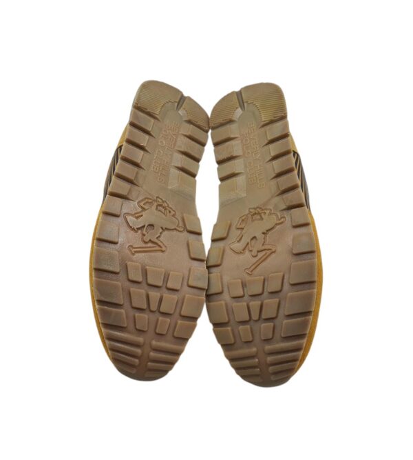 Adidasi barbati Polo 40, piele intoarsa, material textil, maro - imagine 5