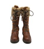 Cizme dama Landrover 36, imitatie de piele, maro, imblanite - imagine 3