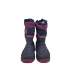 Cizme copii 26, material textil, mov albastru, imblanite - imagine 3