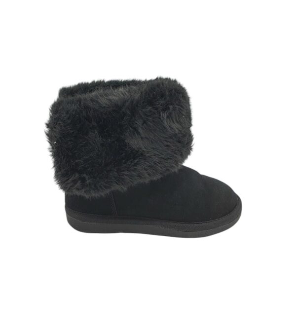 Cizme dama Next 37, piele intoarsa, negru, imblanite - imagine 1