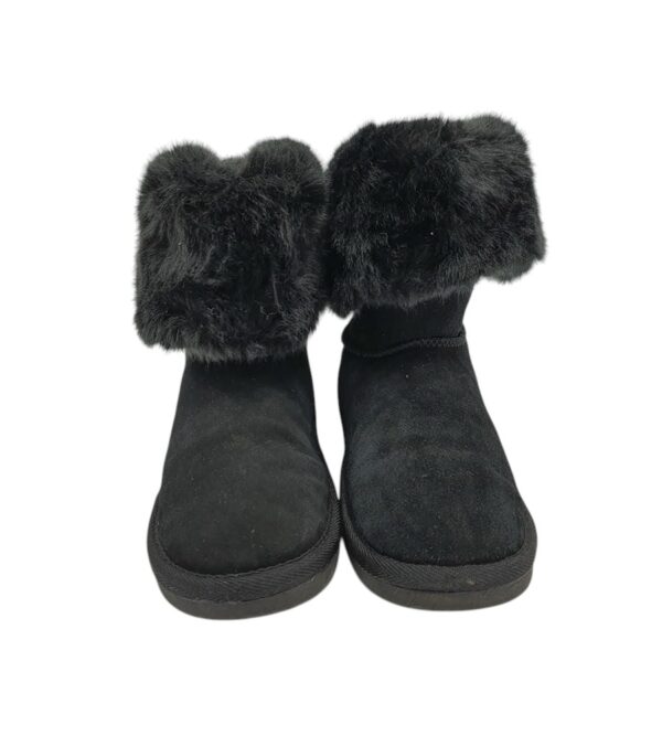 Cizme dama Next 37, piele intoarsa, negru, imblanite - imagine 3