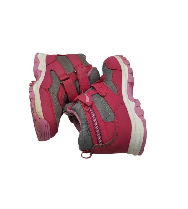 Ghete copii Lilly &Dan 33, imitatie de piele, roz gri, waterproof - imagine 4