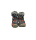 Ghete copii Elefanten 22, piele intoarsa, material textil, gri, imblanite - imagine 3