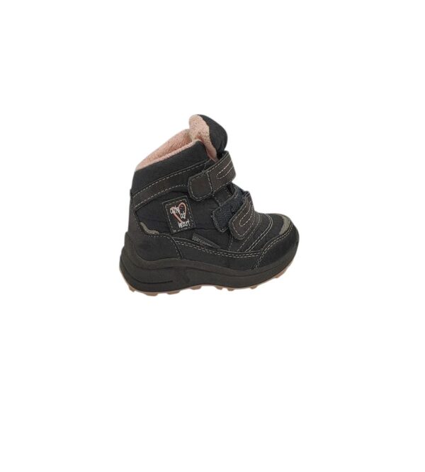 Cizme copii 21,imitatie de piele, material textil, negru, waterproof - imagine 1