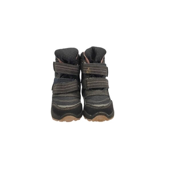Cizme copii 21,imitatie de piele, material textil, negru, waterproof - imagine 3