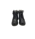 Ghete copii H&M 23, imitatie de piele, negru, imblanite - imagine 3