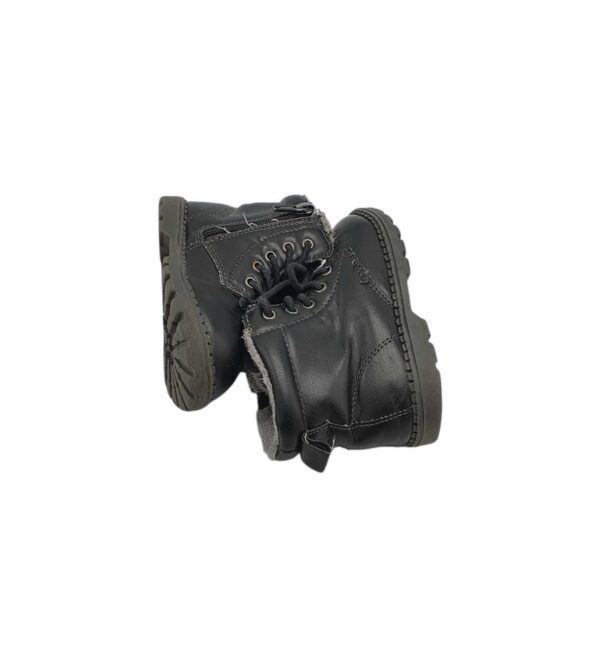 Ghete copii H&M 23, imitatie de piele, negru, imblanite - imagine 4