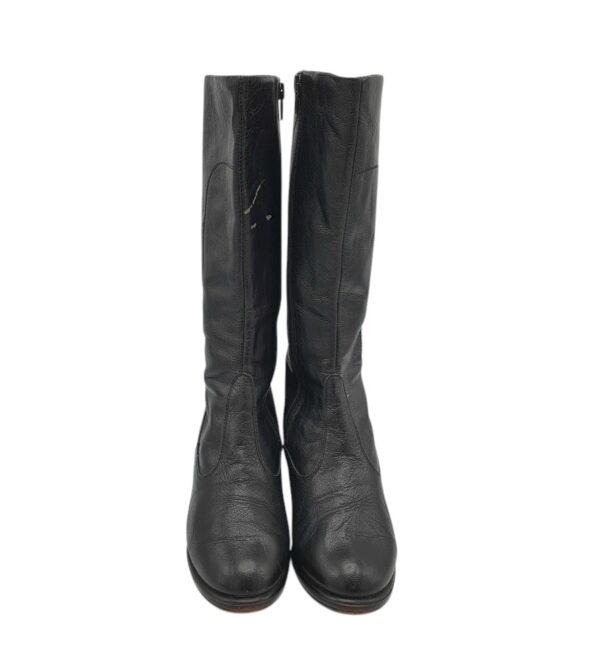 Cizme dama 37, piele, negru - imagine 3