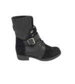Ghete dama Victoria Gotti 37, piele, piele intoarsa, negru