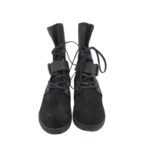 Ghete dama Victoria Gotti 37, piele, piele intoarsa, negru - imagine 3