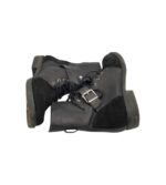 Ghete dama Victoria Gotti 37, piele, piele intoarsa, negru - imagine 4